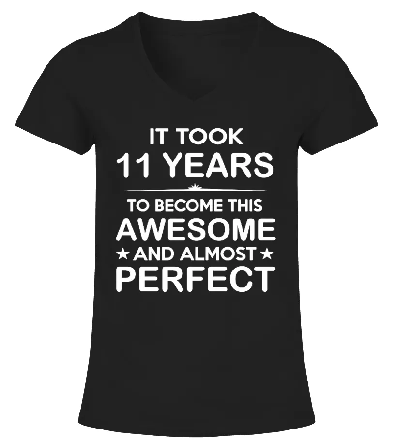 11 YEAR OLD 11TH BIRTHDAY GIFT TSHIRTS CAMISETA CUELLO PICO MUJER