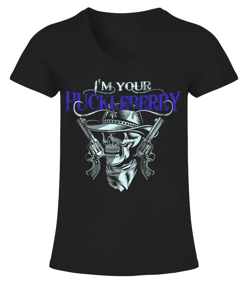 [2 SIDES] HUCKLEBERRY  HELL'S COMING CAMISETA CUELLO PICO MUJER
