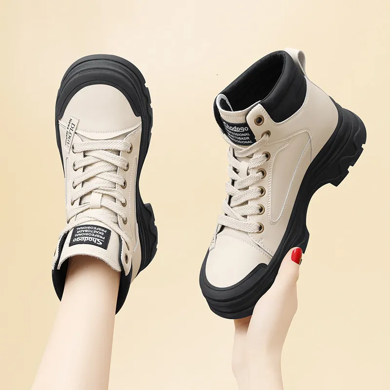 2024 Botas cortas de Leather Martin de cuero con otoño e invierno, 2024 nuevas botas de trabajo versátiles de moda, zapatos de m
