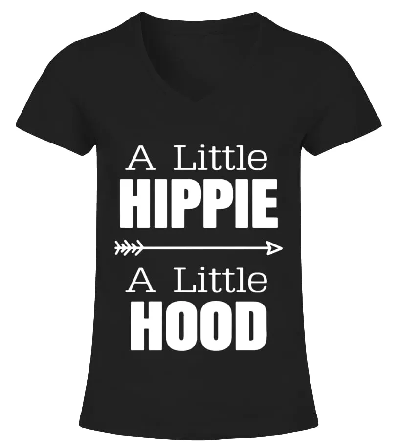 A Little Hippie A Little Hood Shirt Camiseta cuello pico Mujer