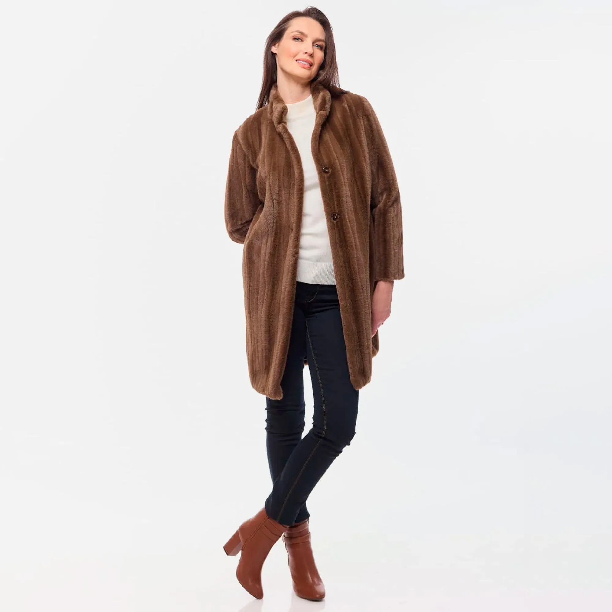 Abrigo Mink con Cuello Foleys 224158