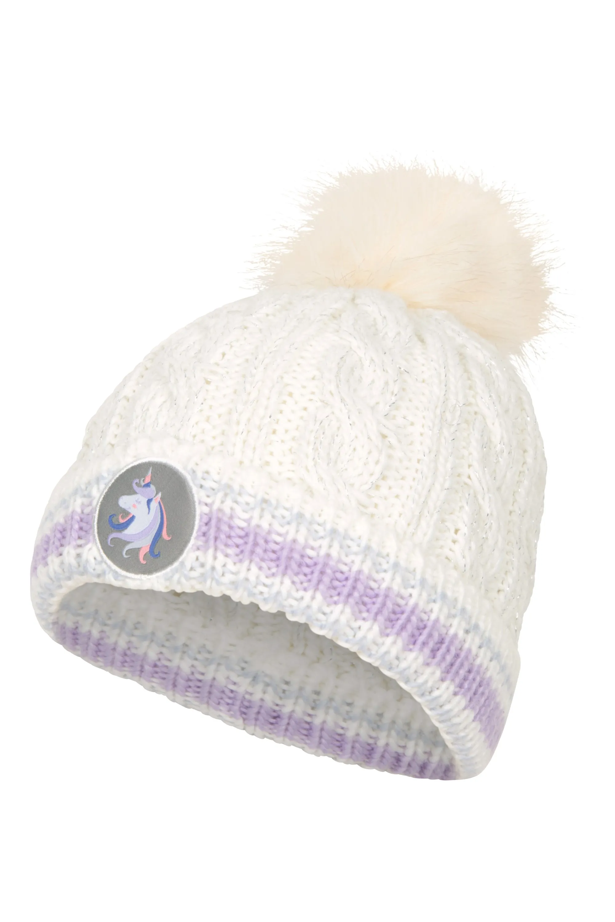 Badged gorro con pompón infantil