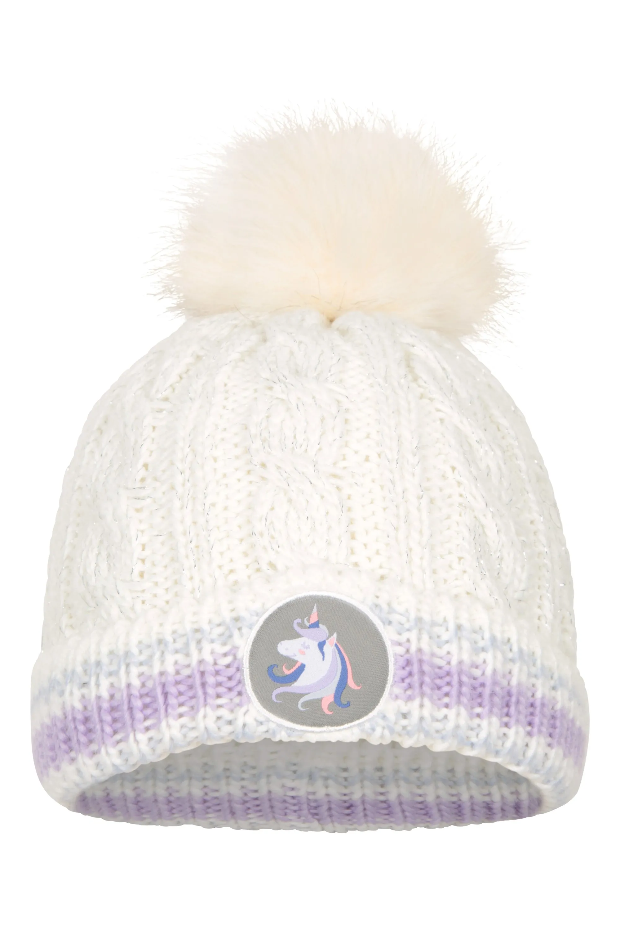 Badged gorro con pompón infantil