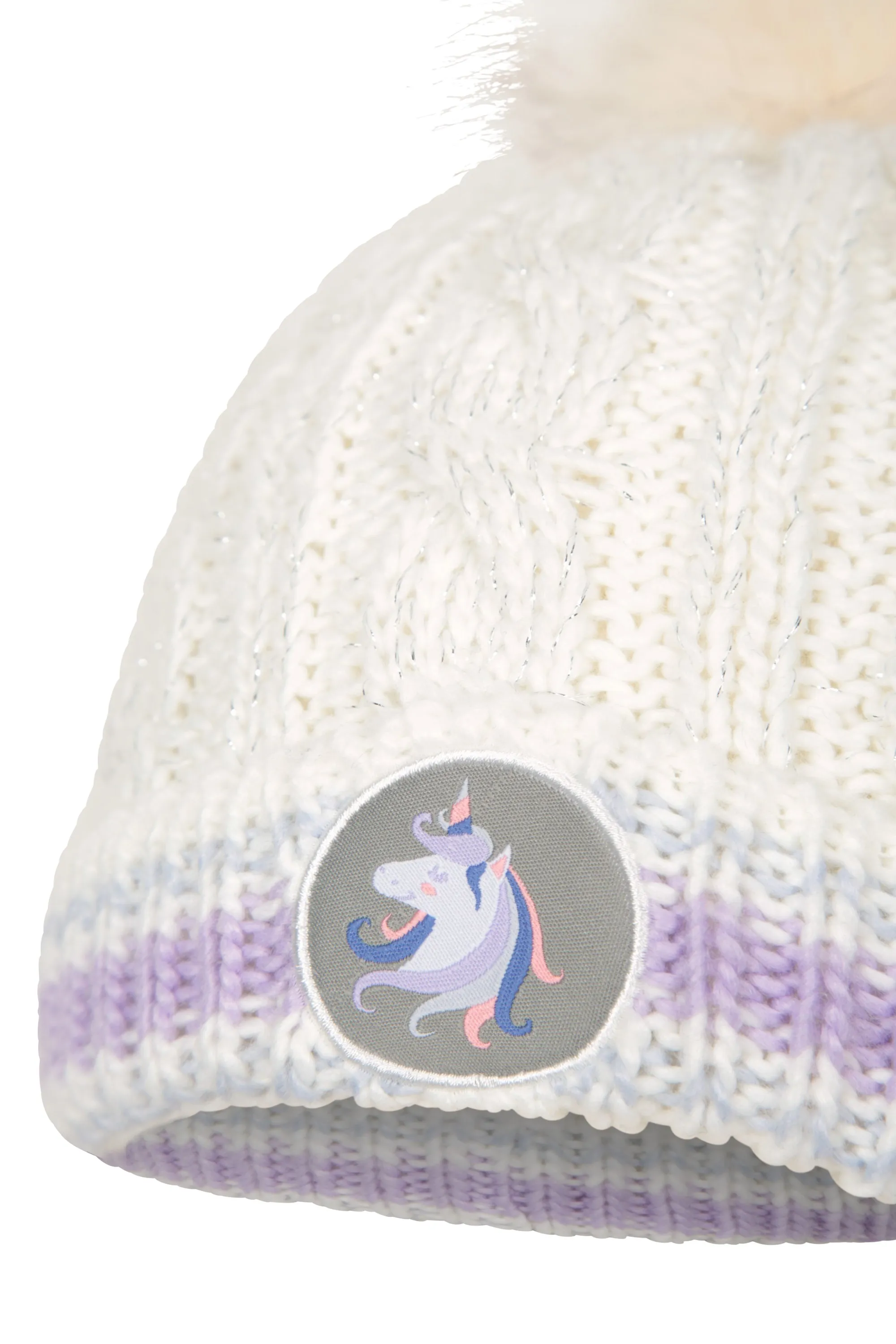 Badged gorro con pompón infantil