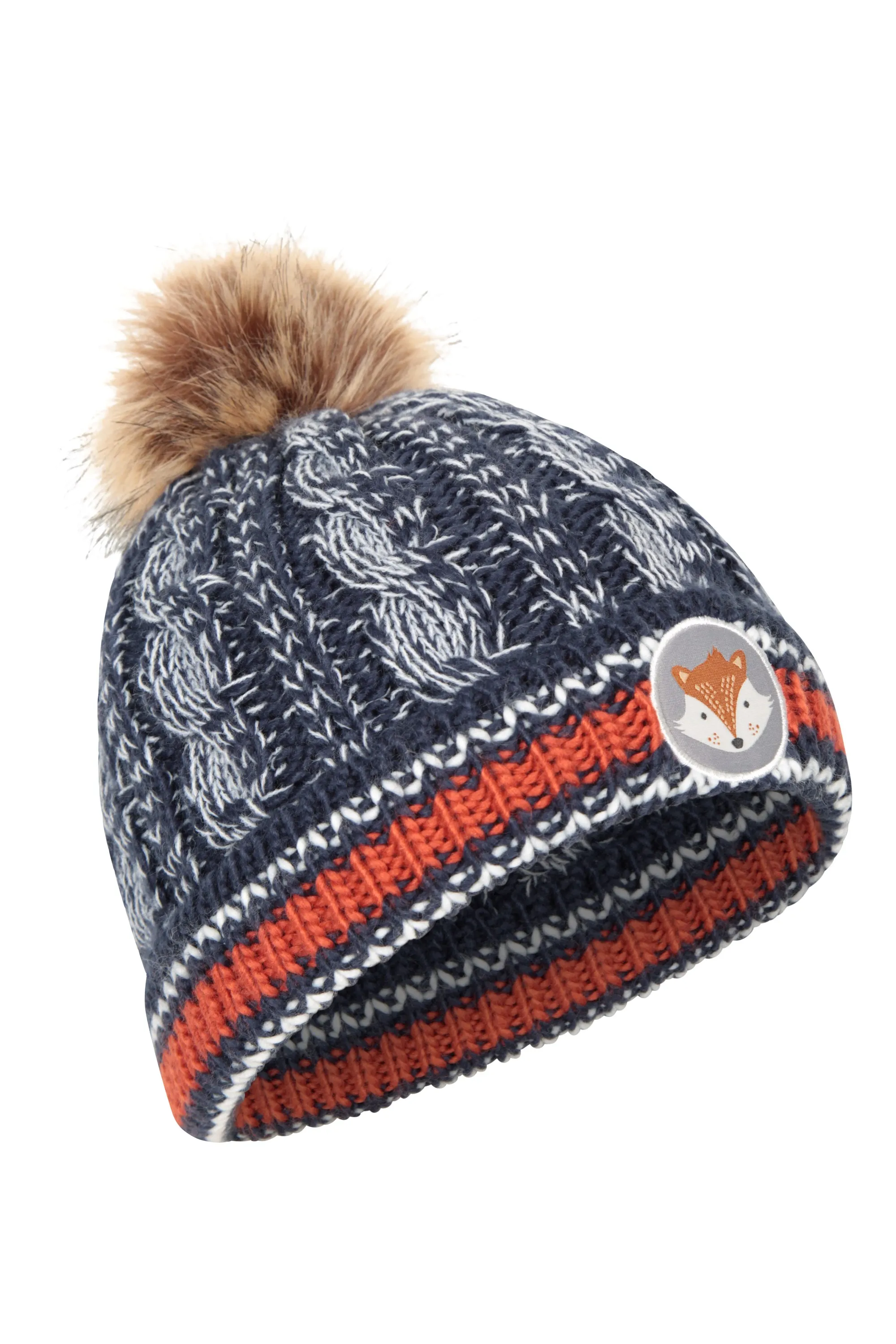 Badged gorro con pompón infantil