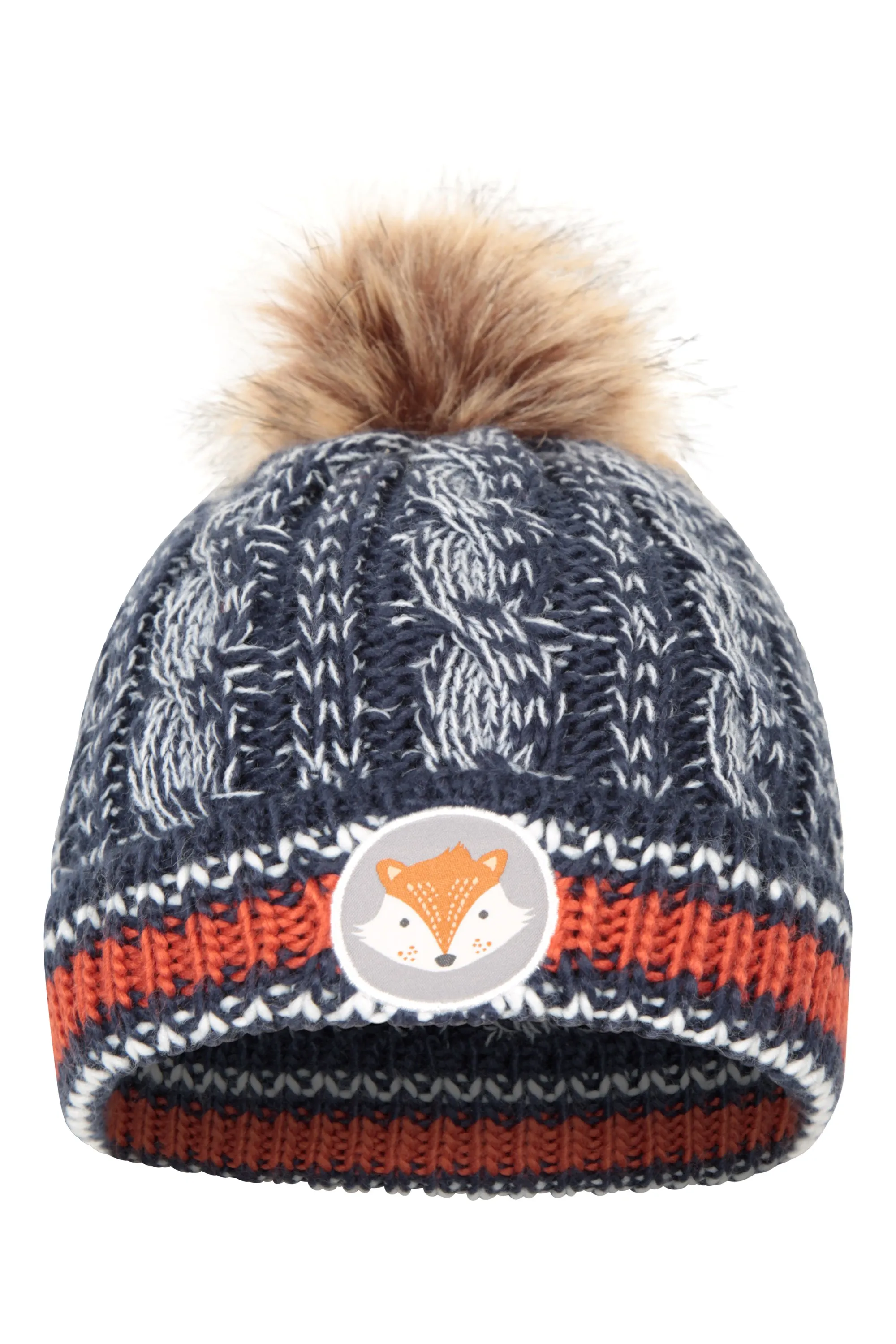Badged gorro con pompón infantil