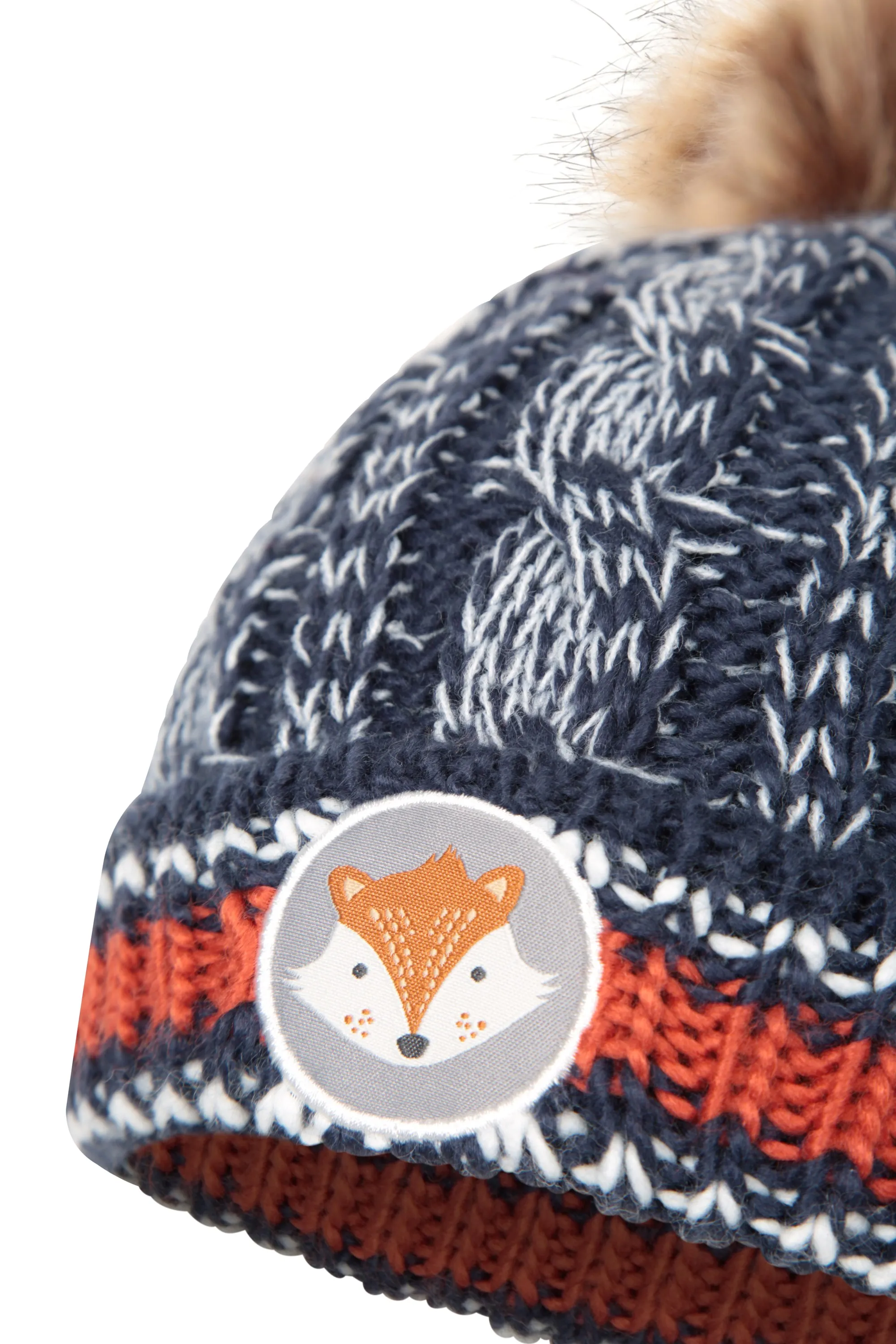 Badged gorro con pompón infantil