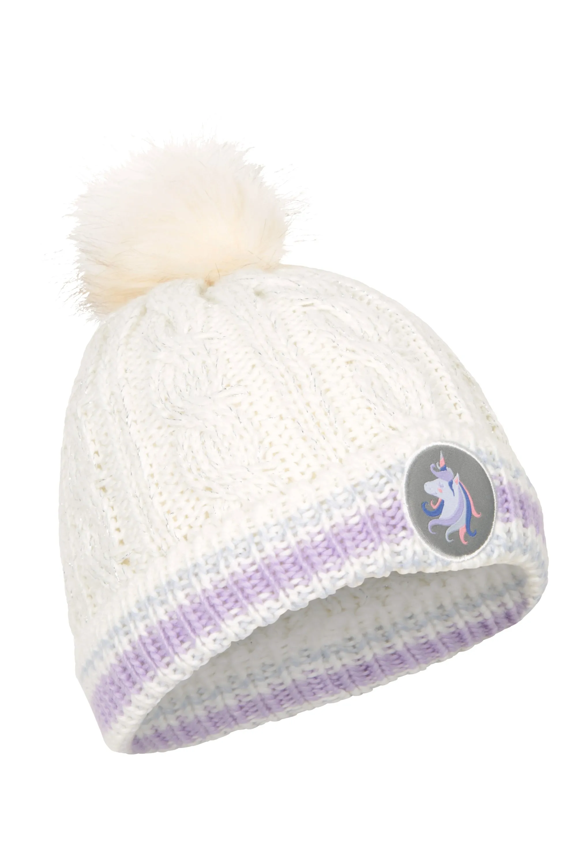Badged gorro con pompón infantil