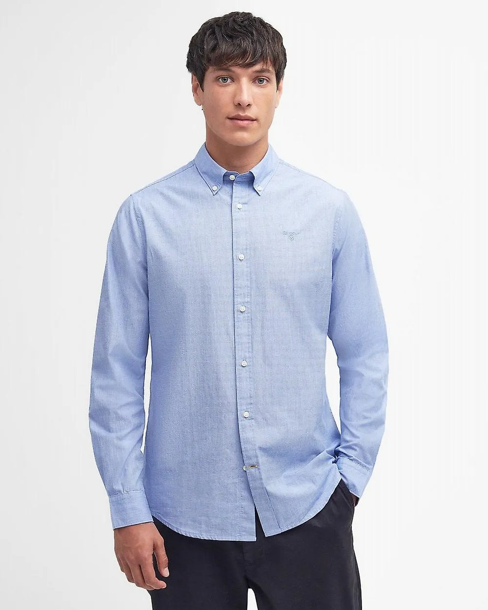 Barbour Barbour Crest Popelin Camisa de manga larga para hombre