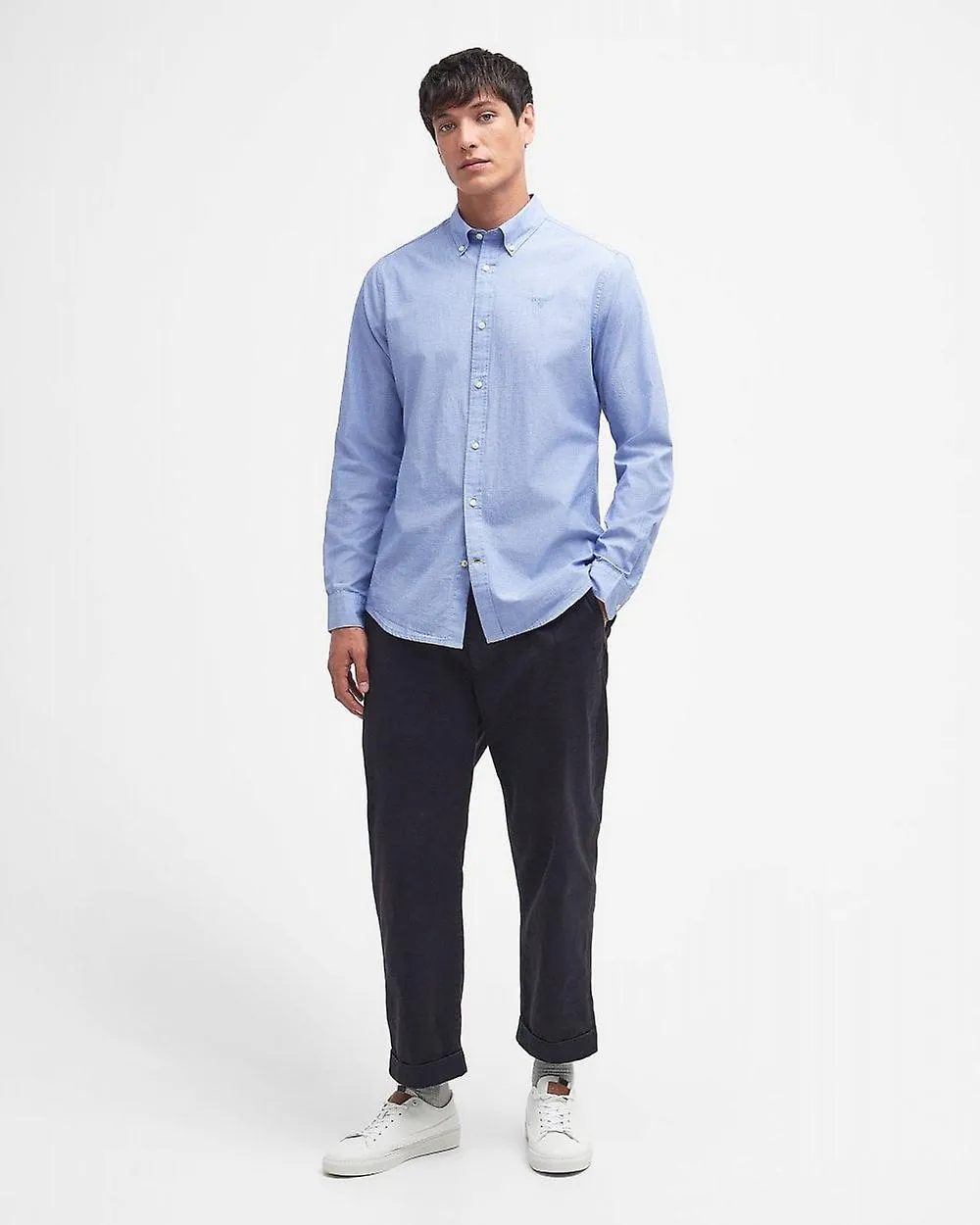 Barbour Barbour Crest Popelin Camisa de manga larga para hombre