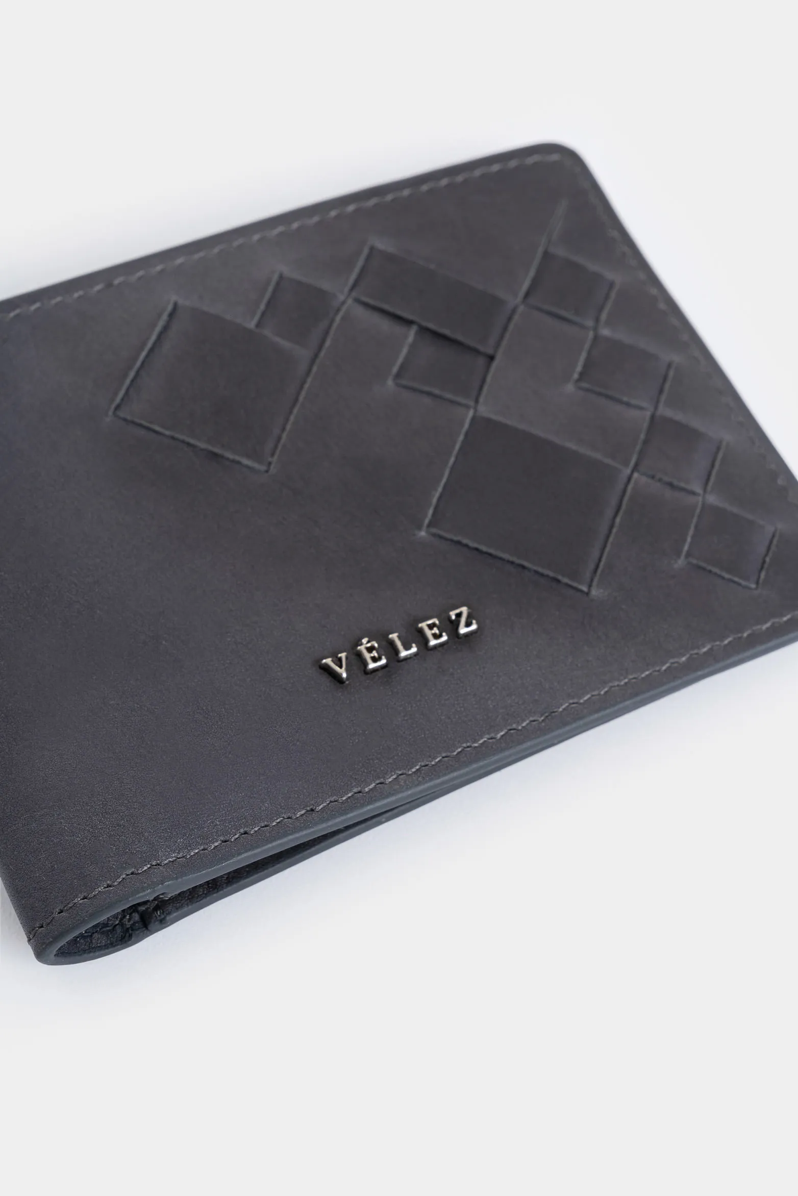 Billetera Lyra de cuero para hombre detalle tejido