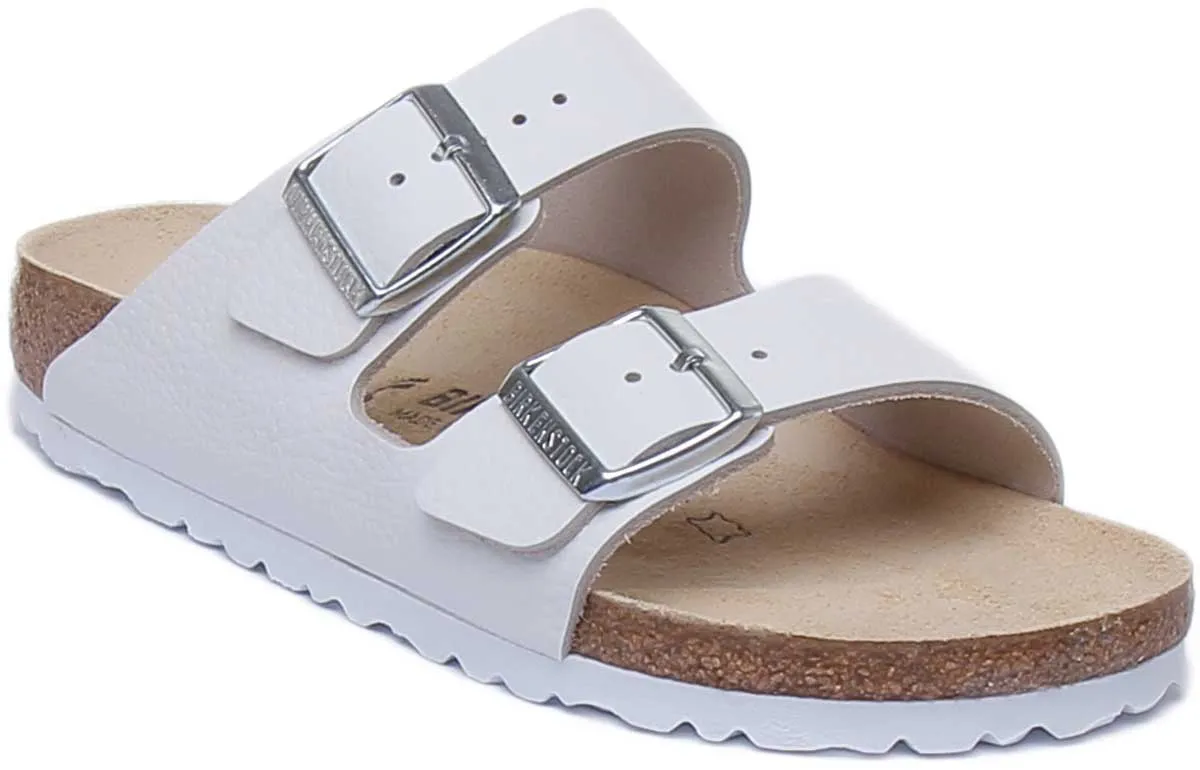 Birkenstock Arizona BS Sandalia de piel de doble tira para en moca