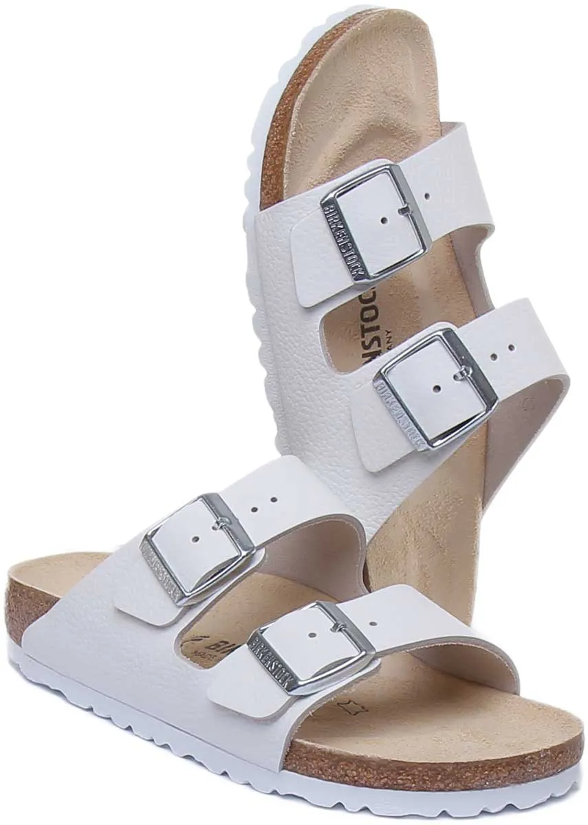 Birkenstock Arizona BS Sandalia de piel de doble tira para en moca