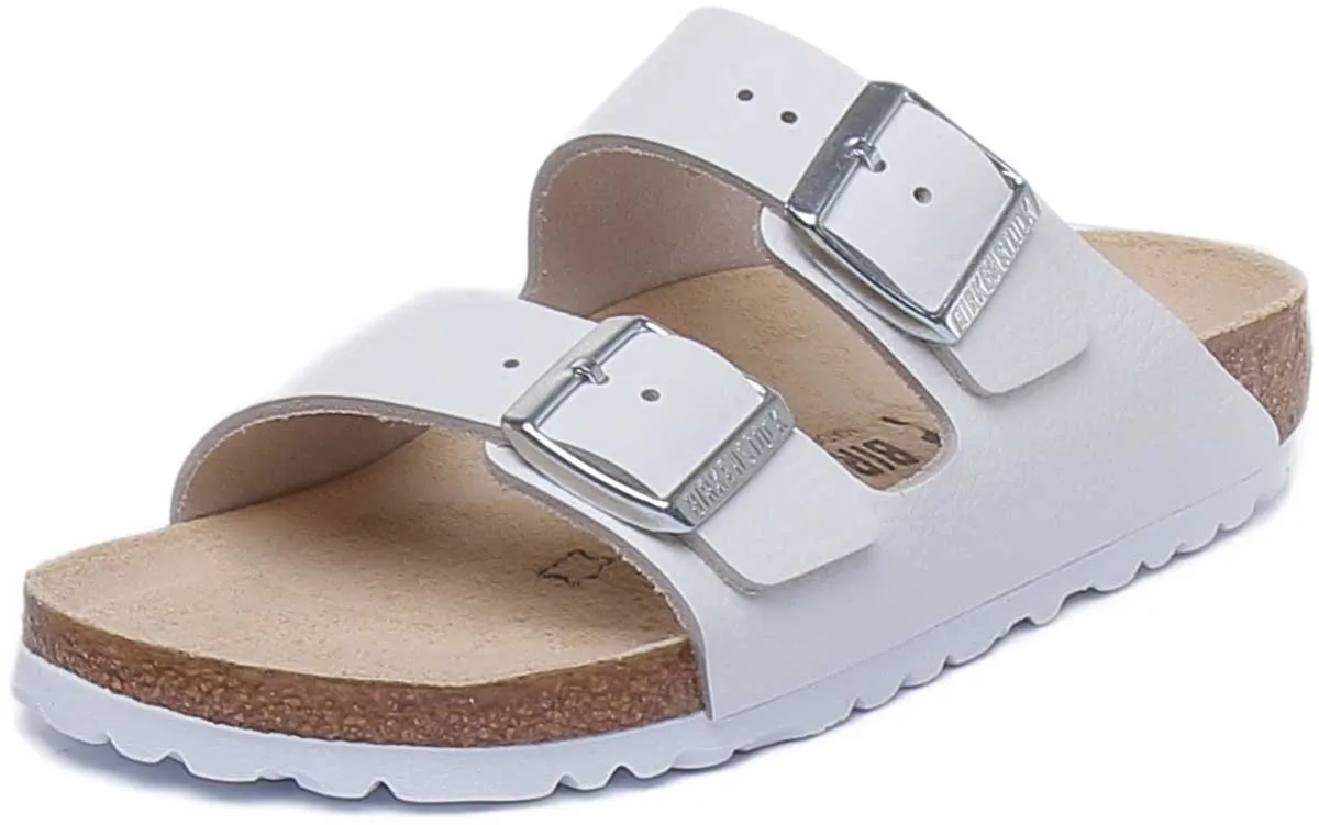 Birkenstock Arizona BS Sandalia de piel de doble tira para en moca