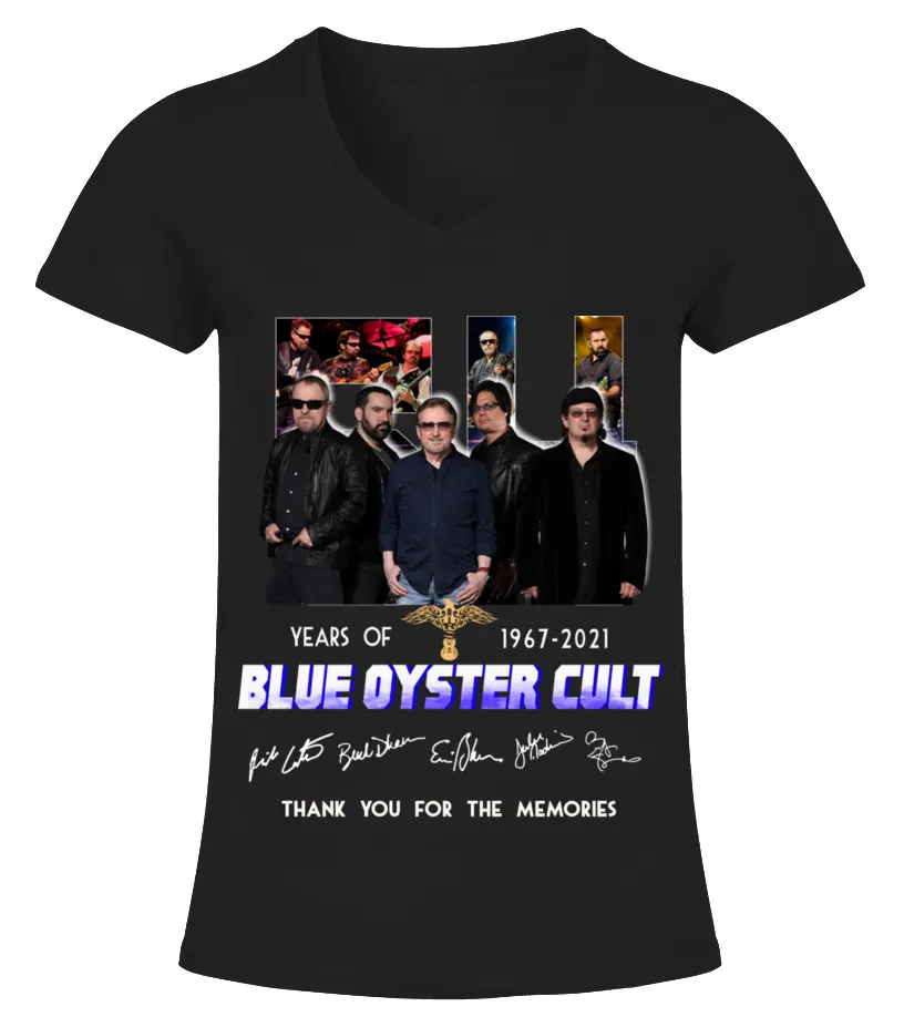 BLUE OYSTER CULT 54 YEARS OF 19672021 CAMISETA CUELLO PICO MUJER