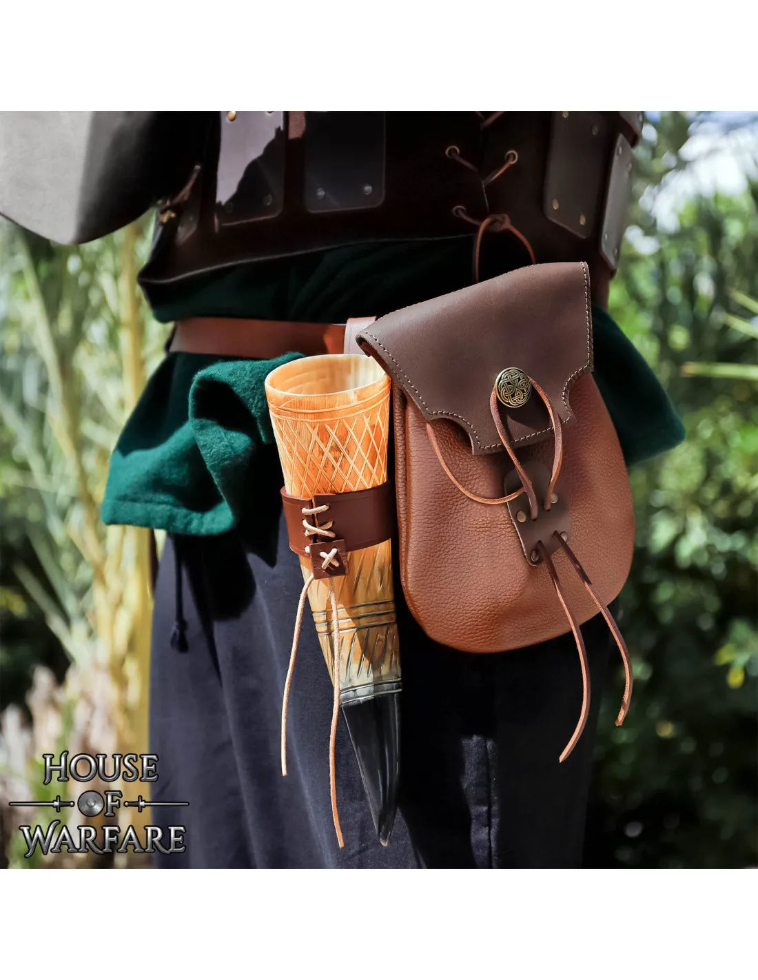 Bolso medieval del aventurero en cuero