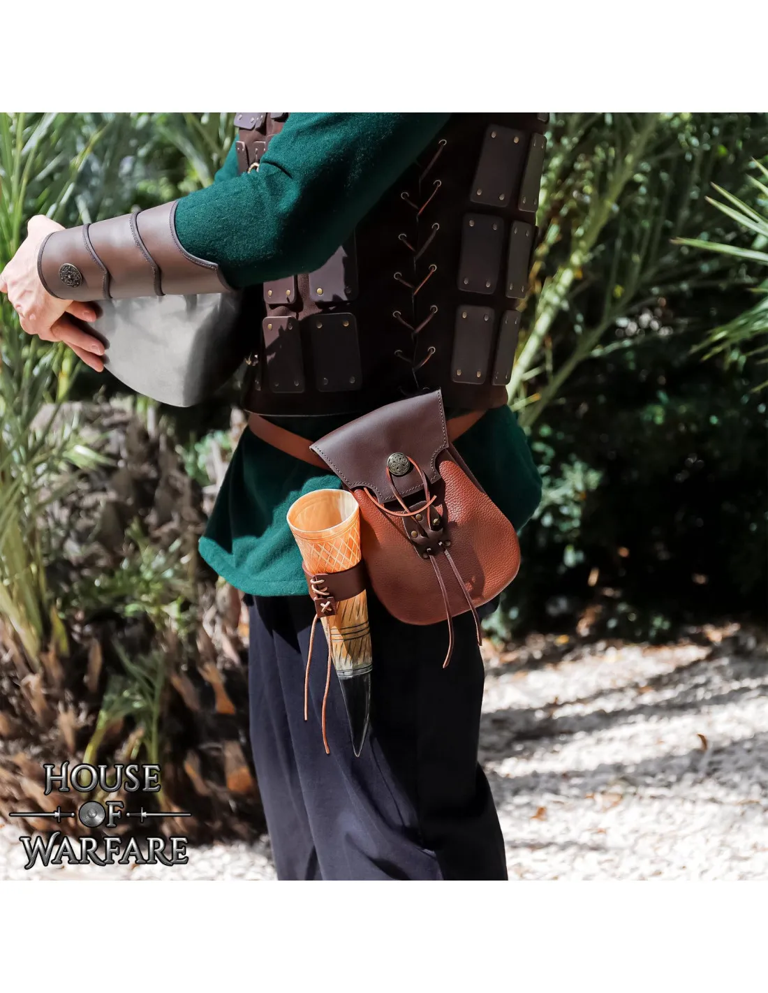 Bolso medieval del aventurero en cuero