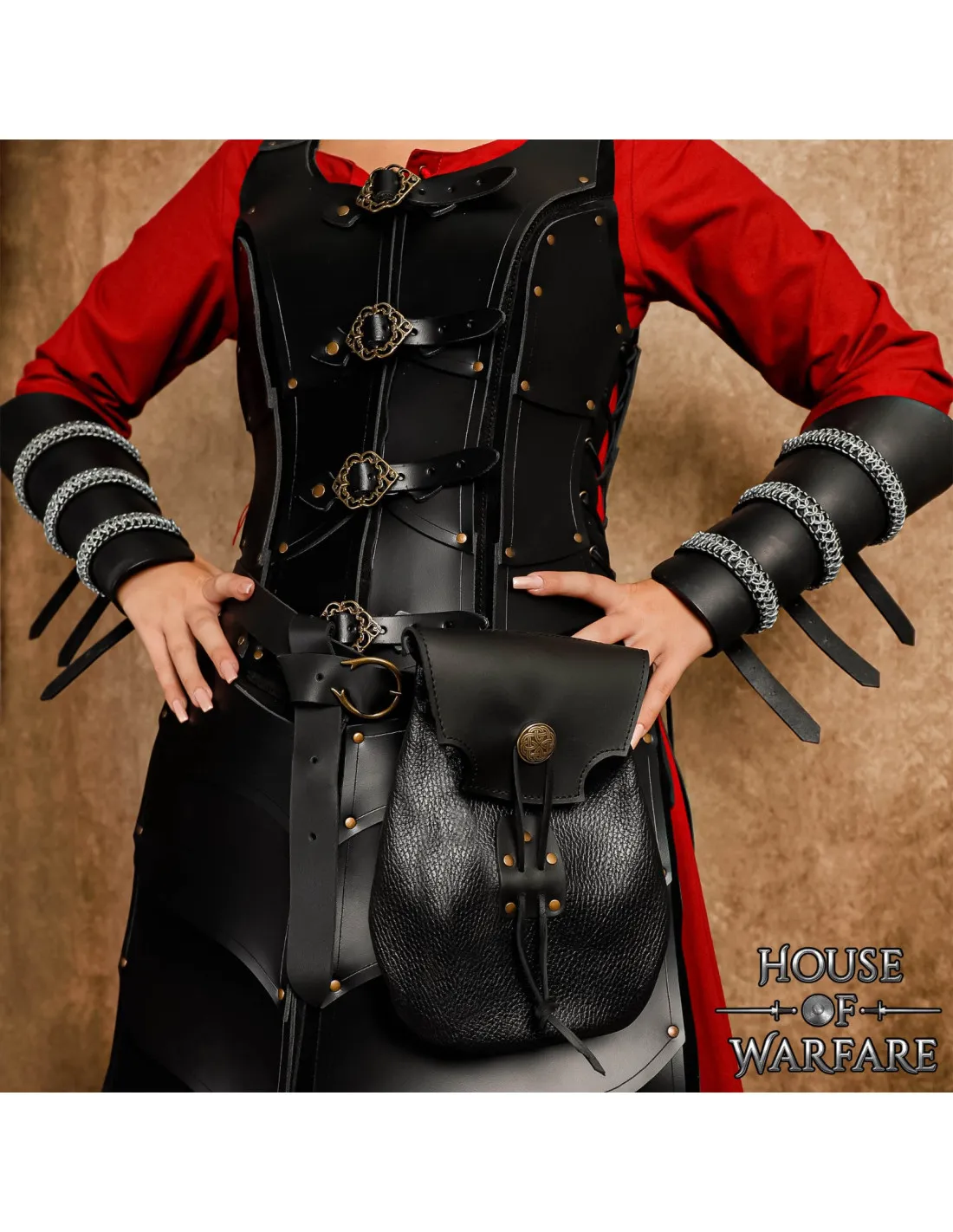 Bolso medieval del aventurero en cuero