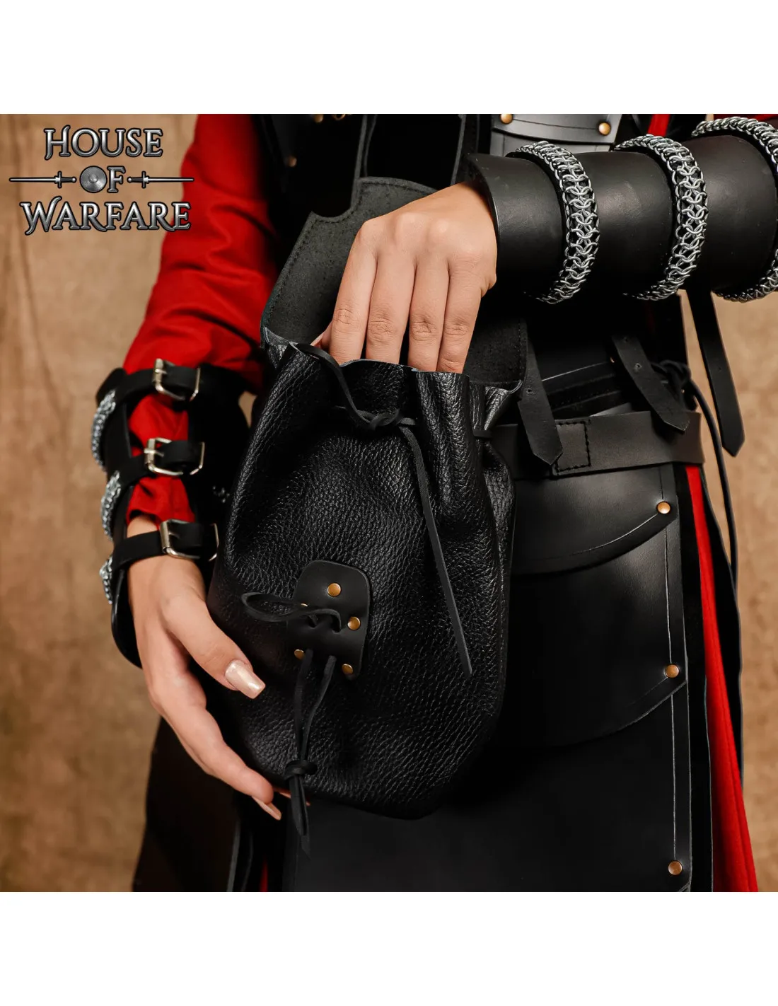 Bolso medieval del aventurero en cuero