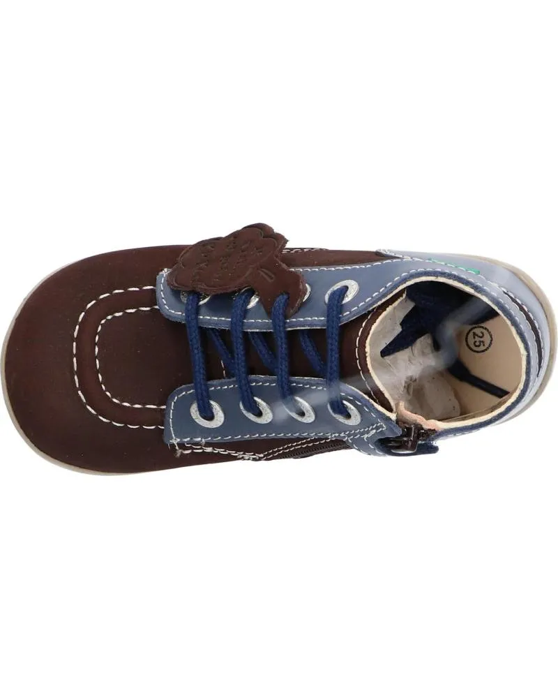 BOTAS DE NIñA Y NIñO KICKERS 85996710 BONZIP 93 MARRON FONCE MA