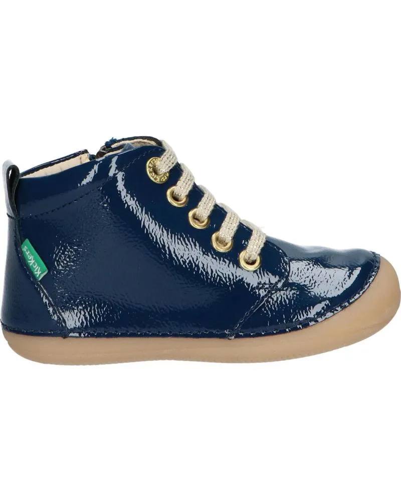 BOTAS KICKERS  DE NIñA Y NIñO 94779010 SONIZIP  53 BLEU VERNIS