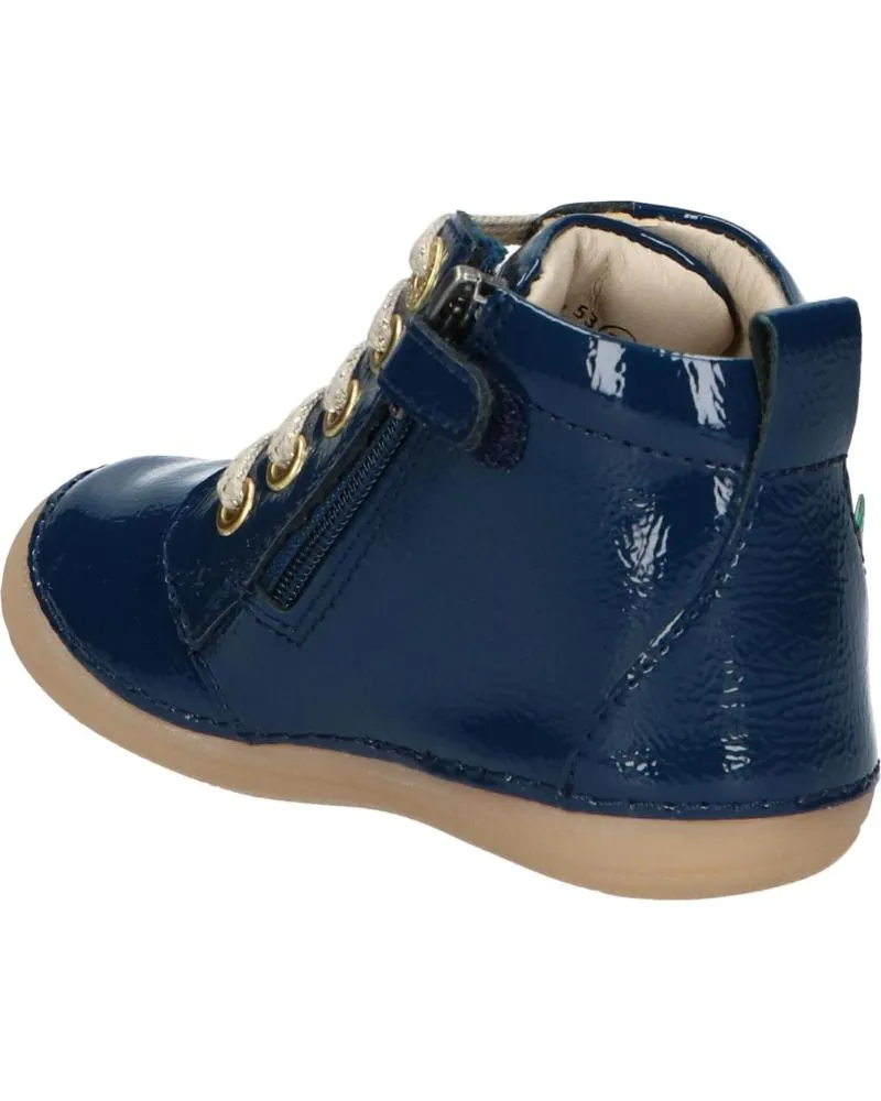 BOTAS KICKERS  DE NIñA Y NIñO 94779010 SONIZIP  53 BLEU VERNIS