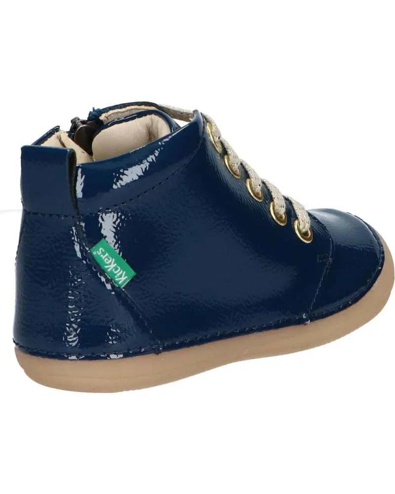 BOTAS KICKERS  DE NIñA Y NIñO 94779010 SONIZIP  53 BLEU VERNIS