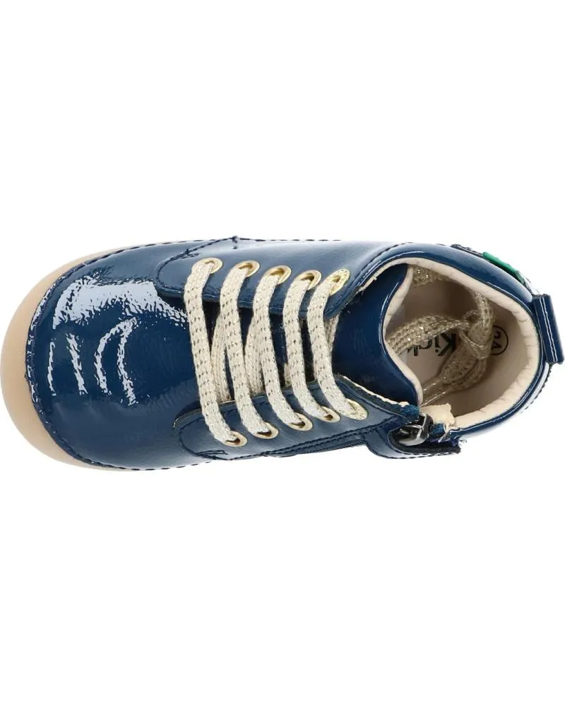 BOTAS KICKERS  DE NIñA Y NIñO 94779010 SONIZIP  53 BLEU VERNIS