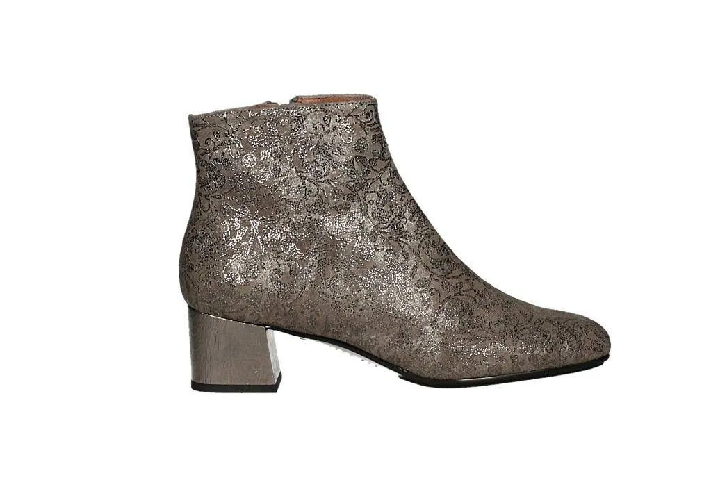Botin Cremallera Brocado Vison