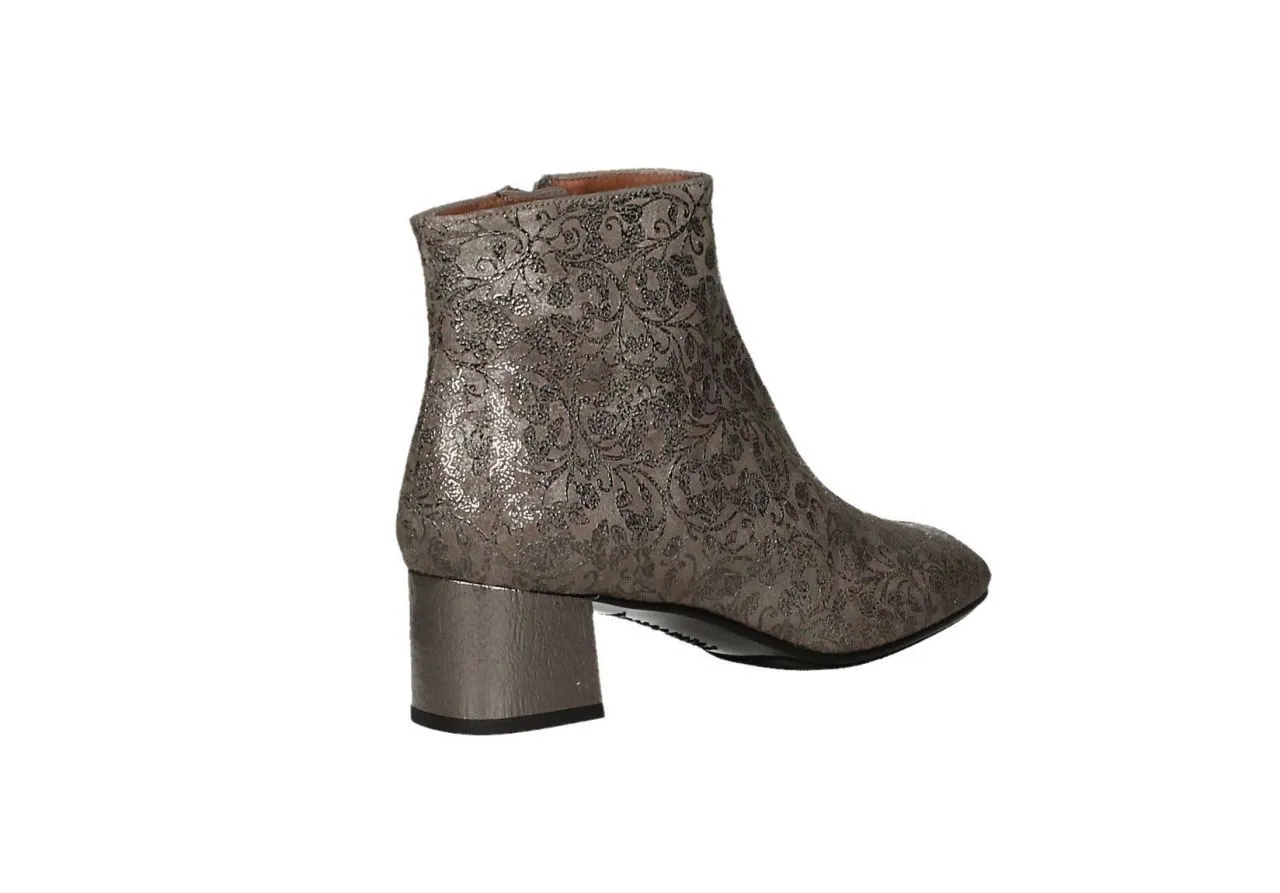 Botin Cremallera Brocado Vison