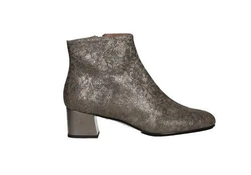 Botin Cremallera Brocado Vison