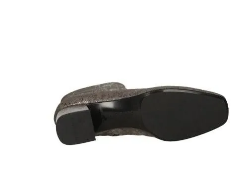Botin Cremallera Brocado Vison