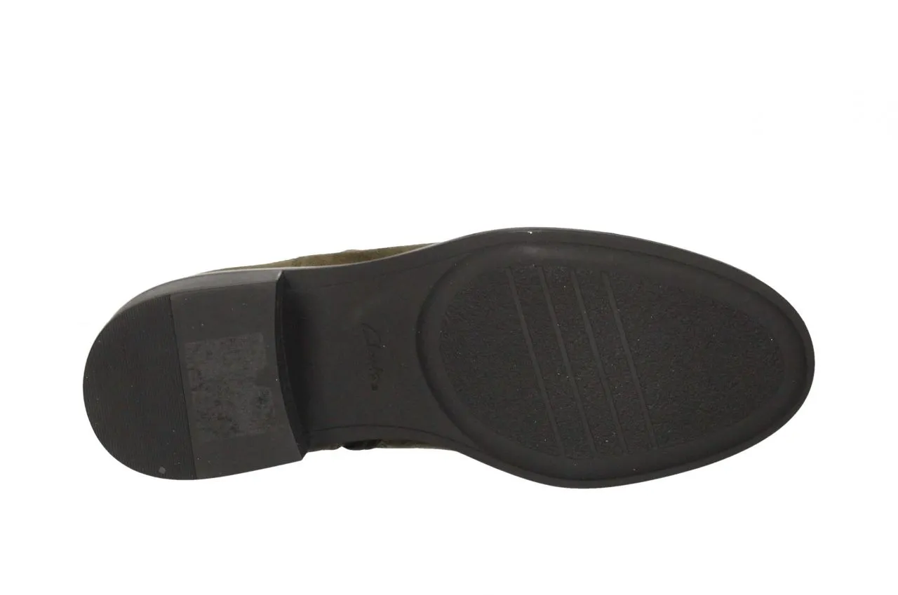 Botin Cremallera Nobuck Kaki Tacon Medio