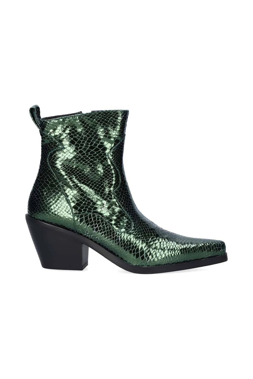 botin metalizado de mujer befree exe sanse 2320 green