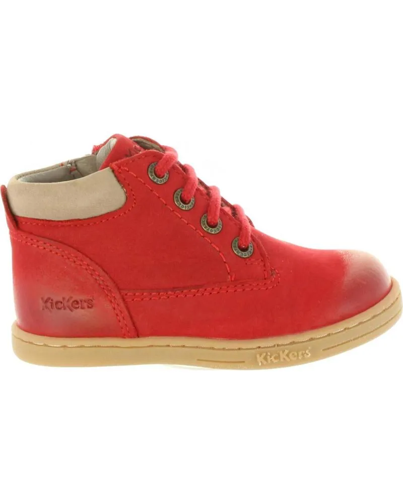 BOTINES DE NIñA Y NIñO KICKERS 53793510 TACKLAND 4 ROUGE