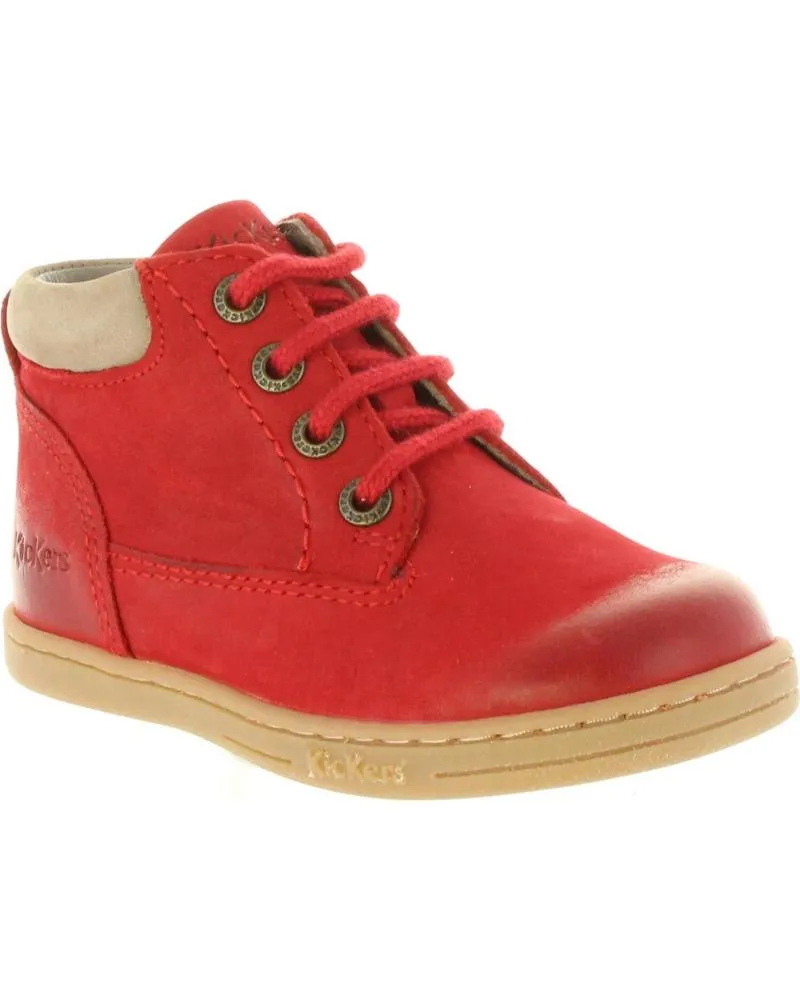 BOTINES DE NIñA Y NIñO KICKERS 53793510 TACKLAND 4 ROUGE