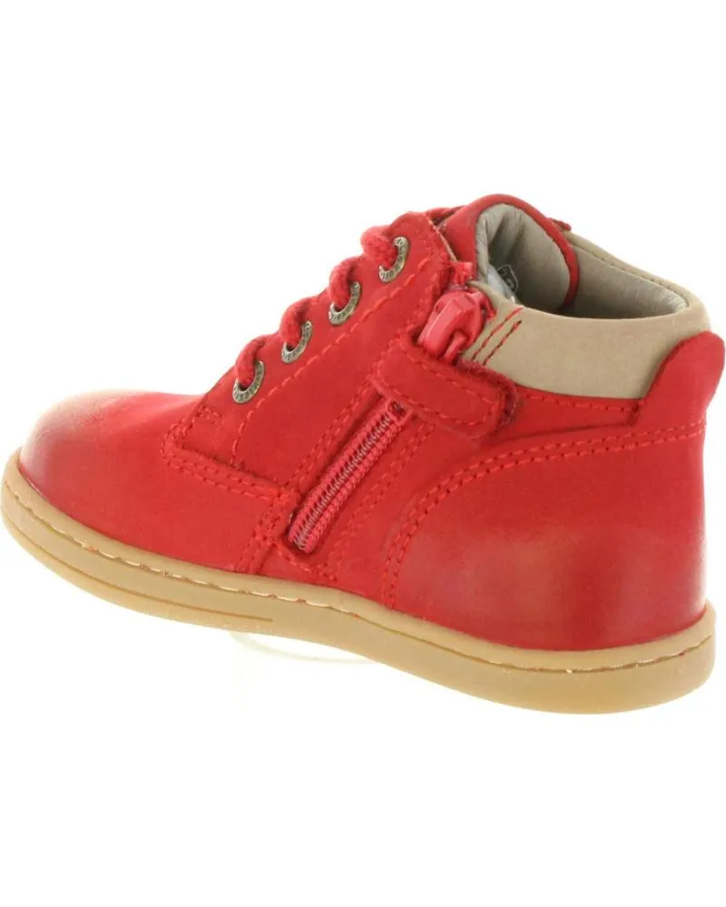 BOTINES DE NIñA Y NIñO KICKERS 53793510 TACKLAND 4 ROUGE