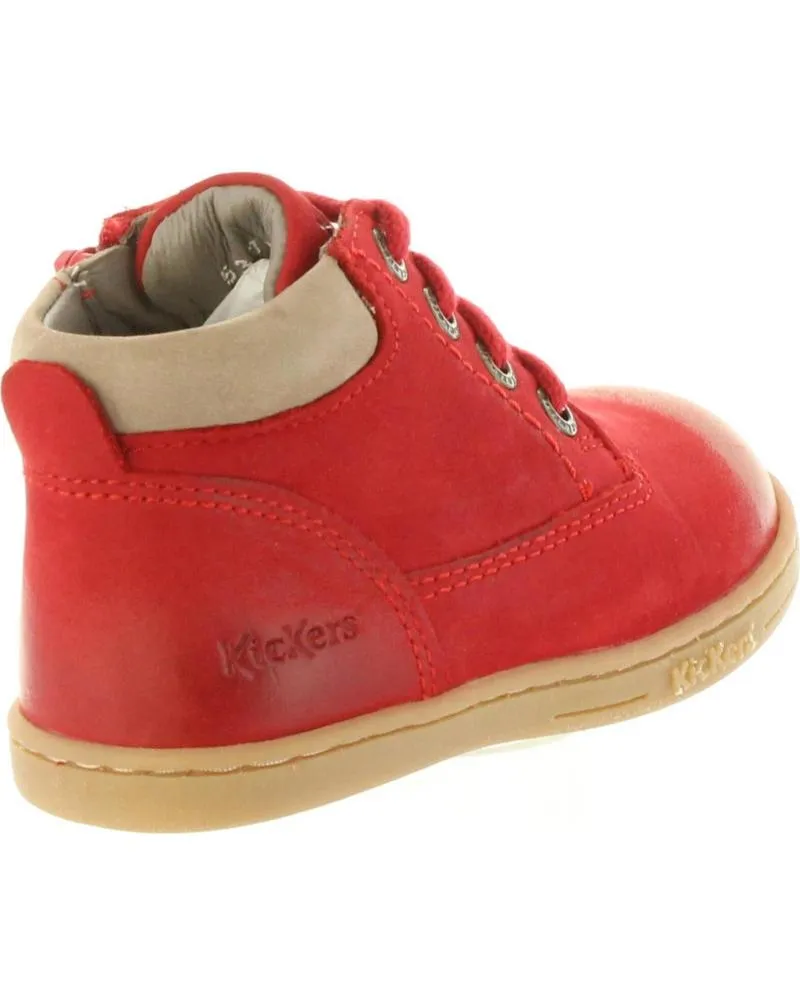BOTINES DE NIñA Y NIñO KICKERS 53793510 TACKLAND 4 ROUGE