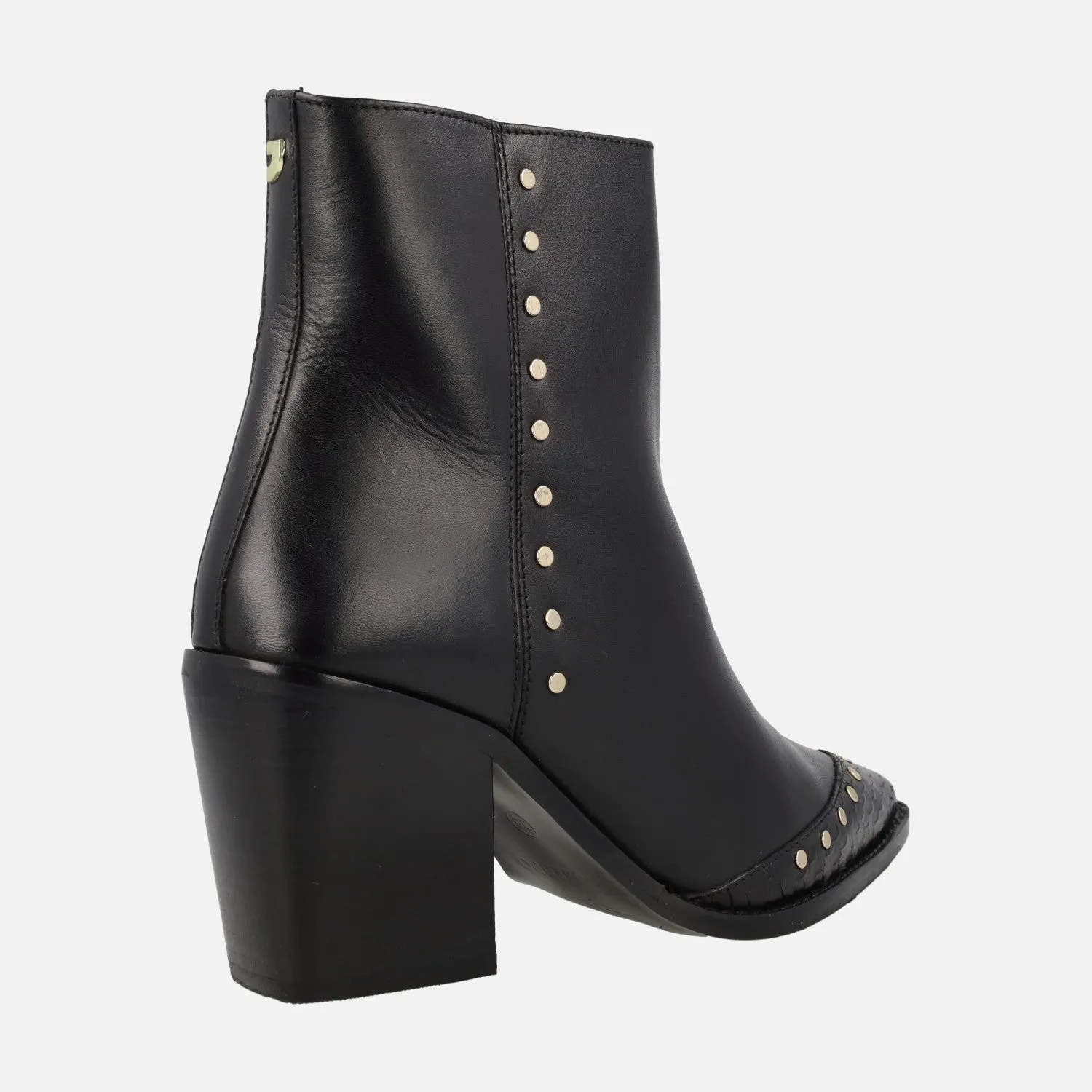 Botines negros de piel con tachuelas Maissau