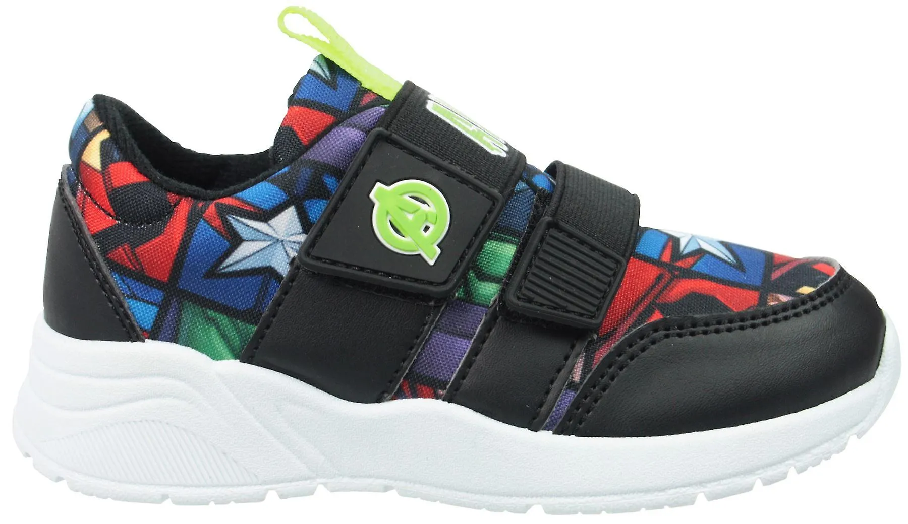 BOYS BLACK MARVEL AVENGERS SíMBOLOS LOWTOP SPORTS TRAINER UK TALLAS NIñO 82