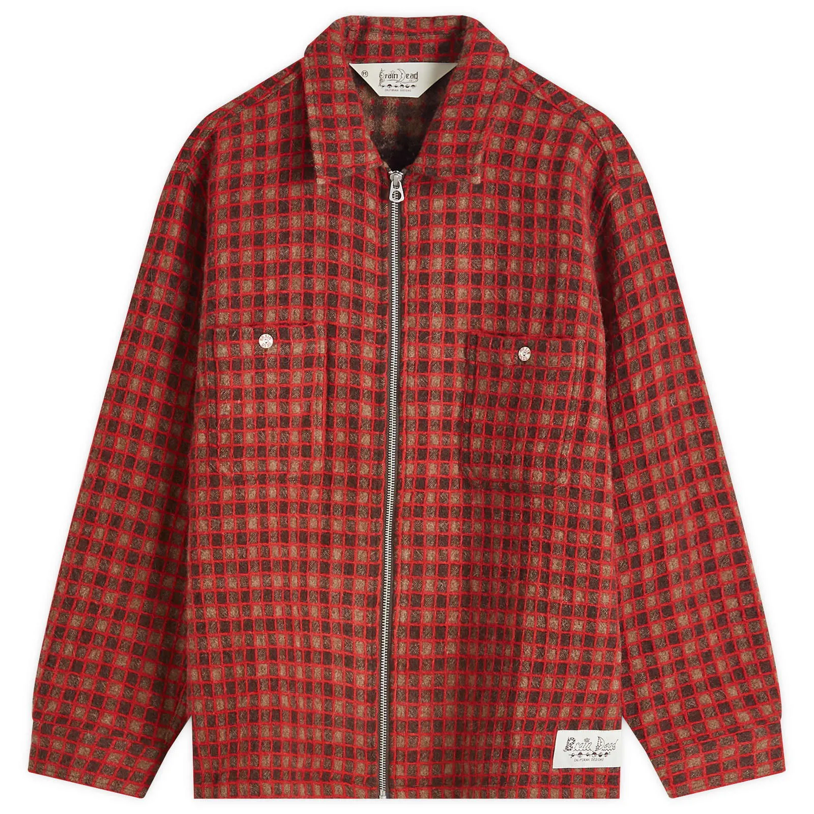 Brain Dead Flannel Zip Overshirt