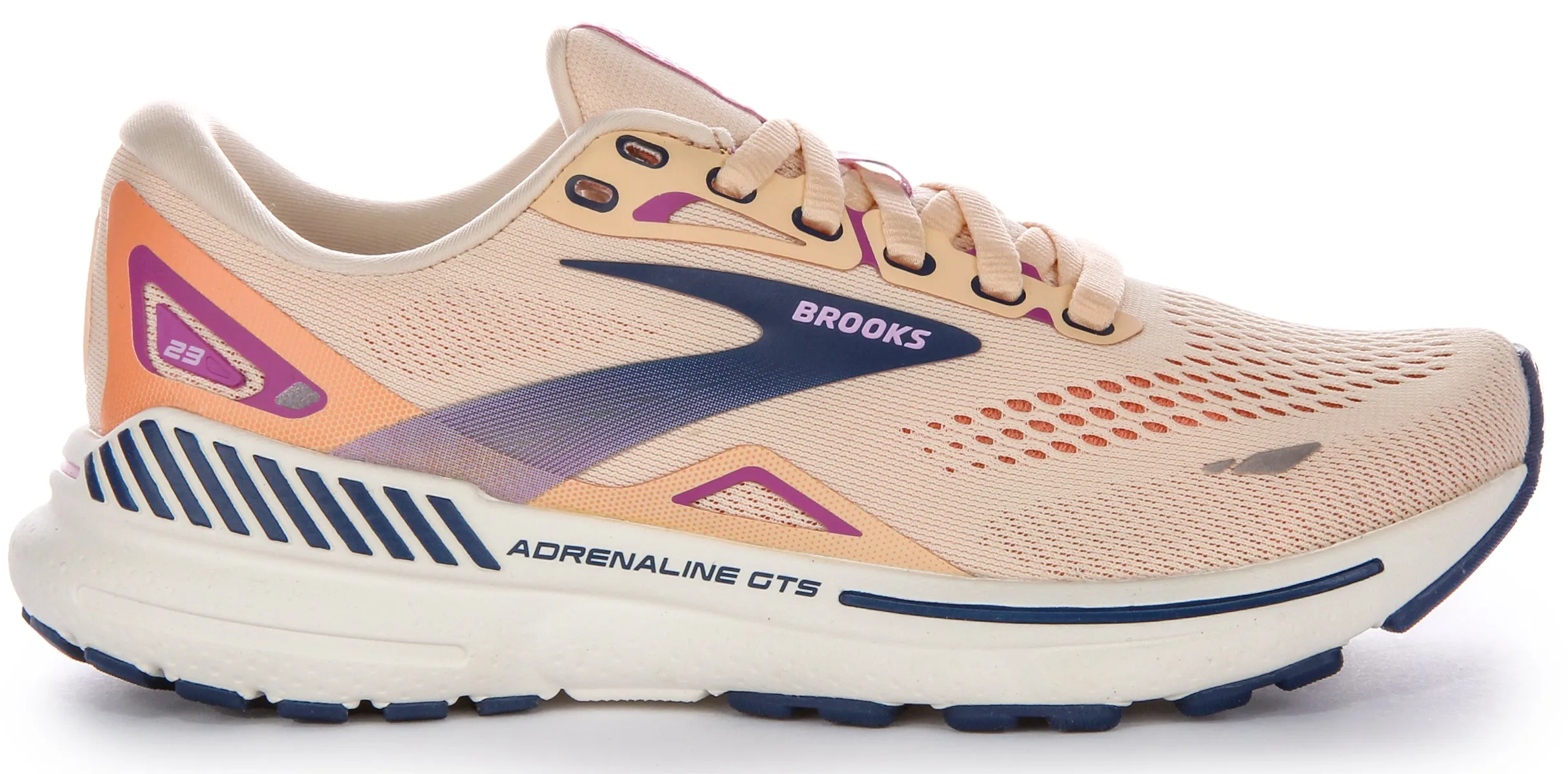 Brooks Adrenaline GTS 23 Lighter Cushion Body Supprt Zapatillas De Malla Para Mujer En Melocotón