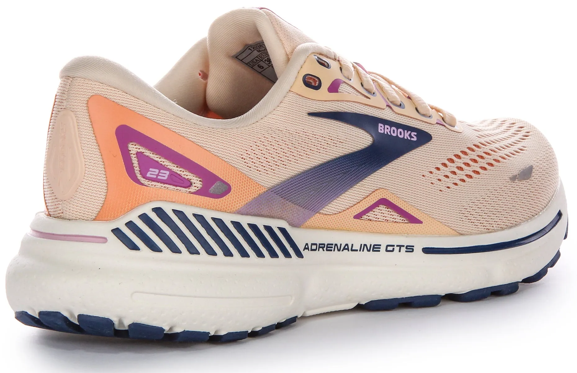 Brooks Adrenaline GTS 23 Lighter Cushion Body Supprt Zapatillas De Malla Para Mujer En Melocotón