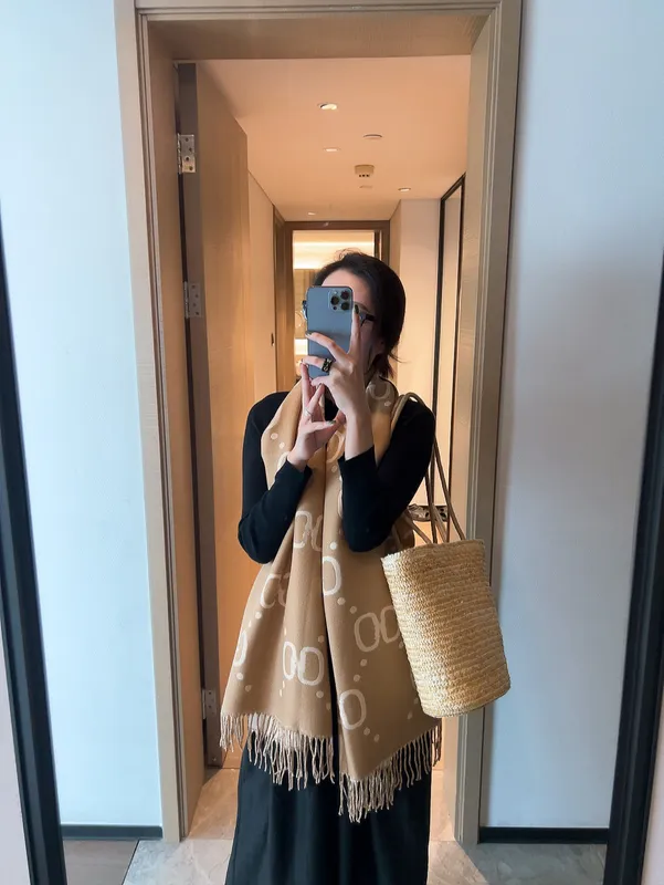 Bufanda de diseñador para mujeres diseñadores de bufandas chales de lujo con letras impresas bufandas de marca Pañuelo de invier