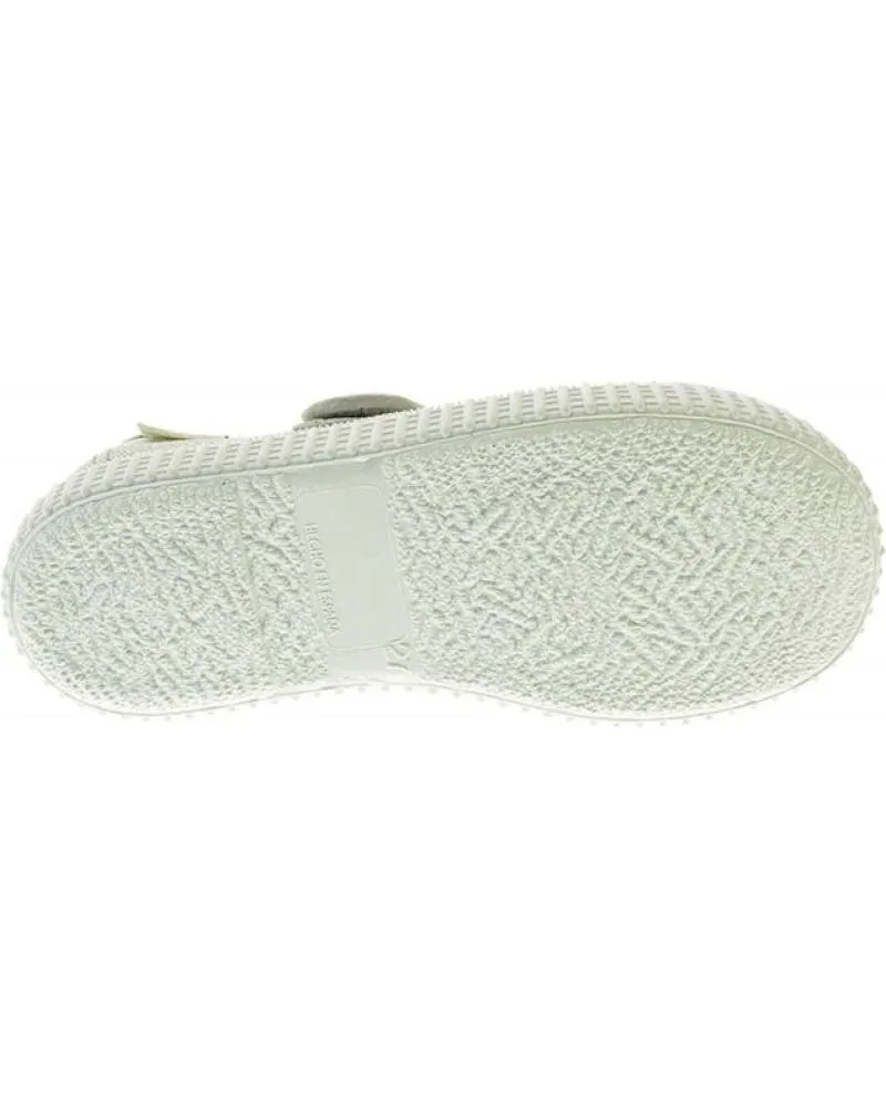 Calzado de casa de Niña y Niño POTOMAC MERCEDES BRILLANTE VELCRO PLATEADO