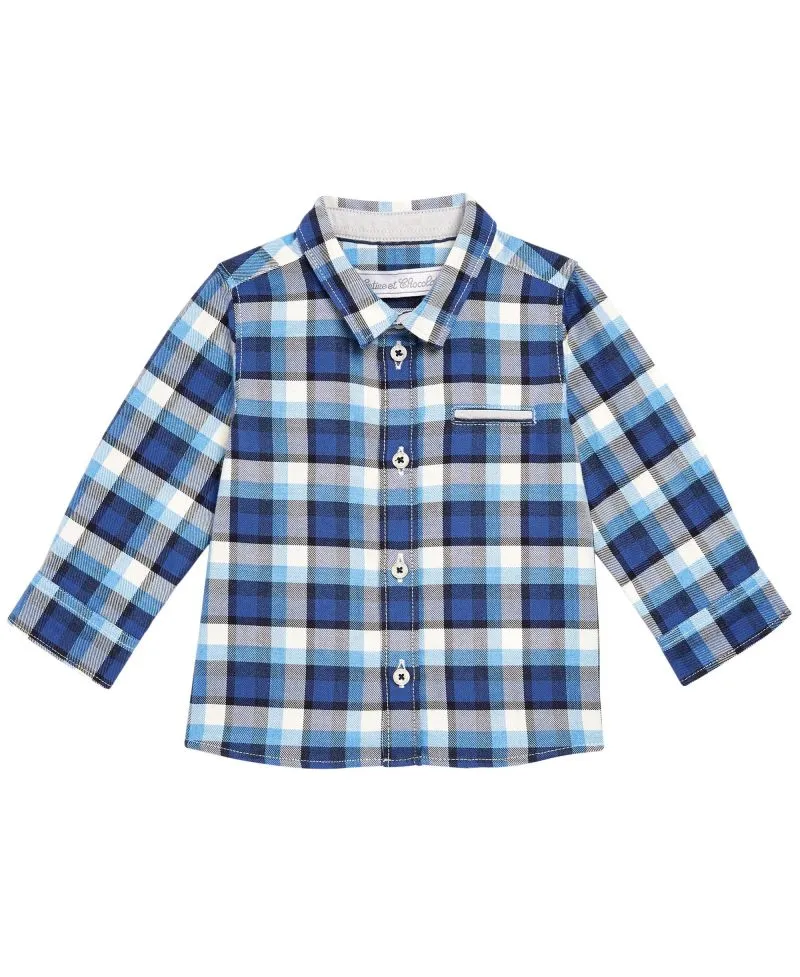Camisa Bebe Niño Azul Cuadros Tartine et Chocolat