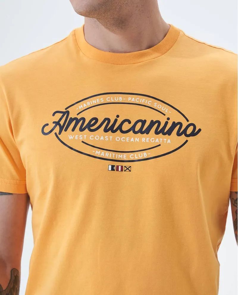Camiseta con cuello en rib para hombre