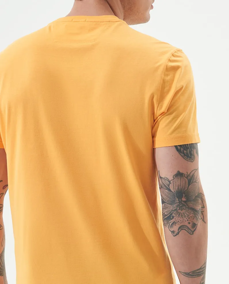 Camiseta con cuello en rib para hombre