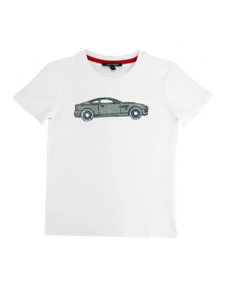 Camiseta Niño Aston Martin Blanca Coche