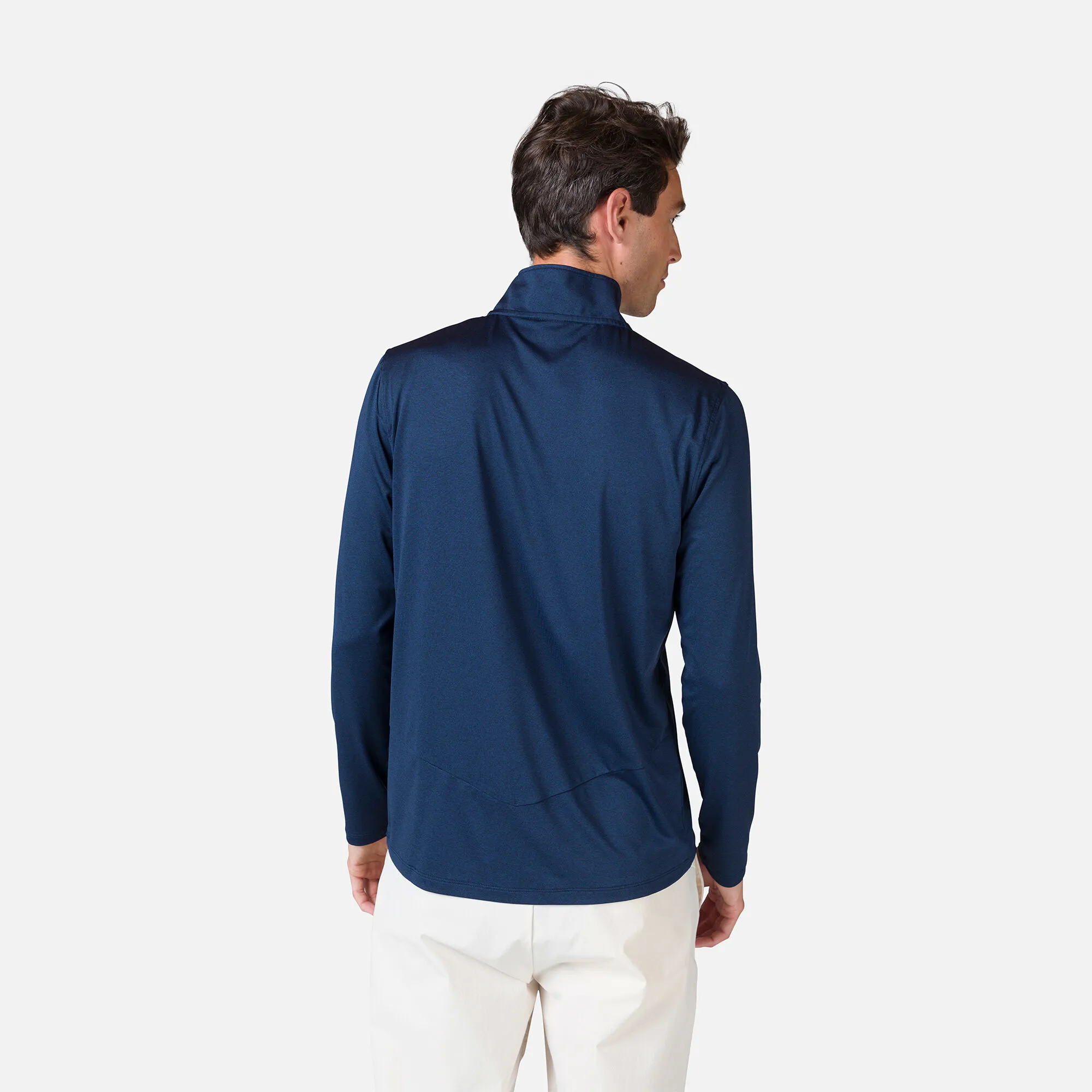 Camiseta Slub Active con media cremallera para hombre